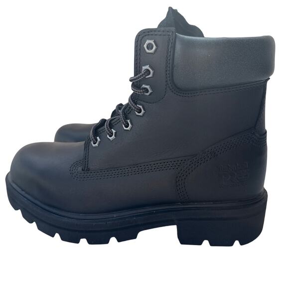 Timberland PRO Work Boot Sawhorse 6" Men's 7 Composite Toe Black Leather EH, WP - Picture 6 of 11